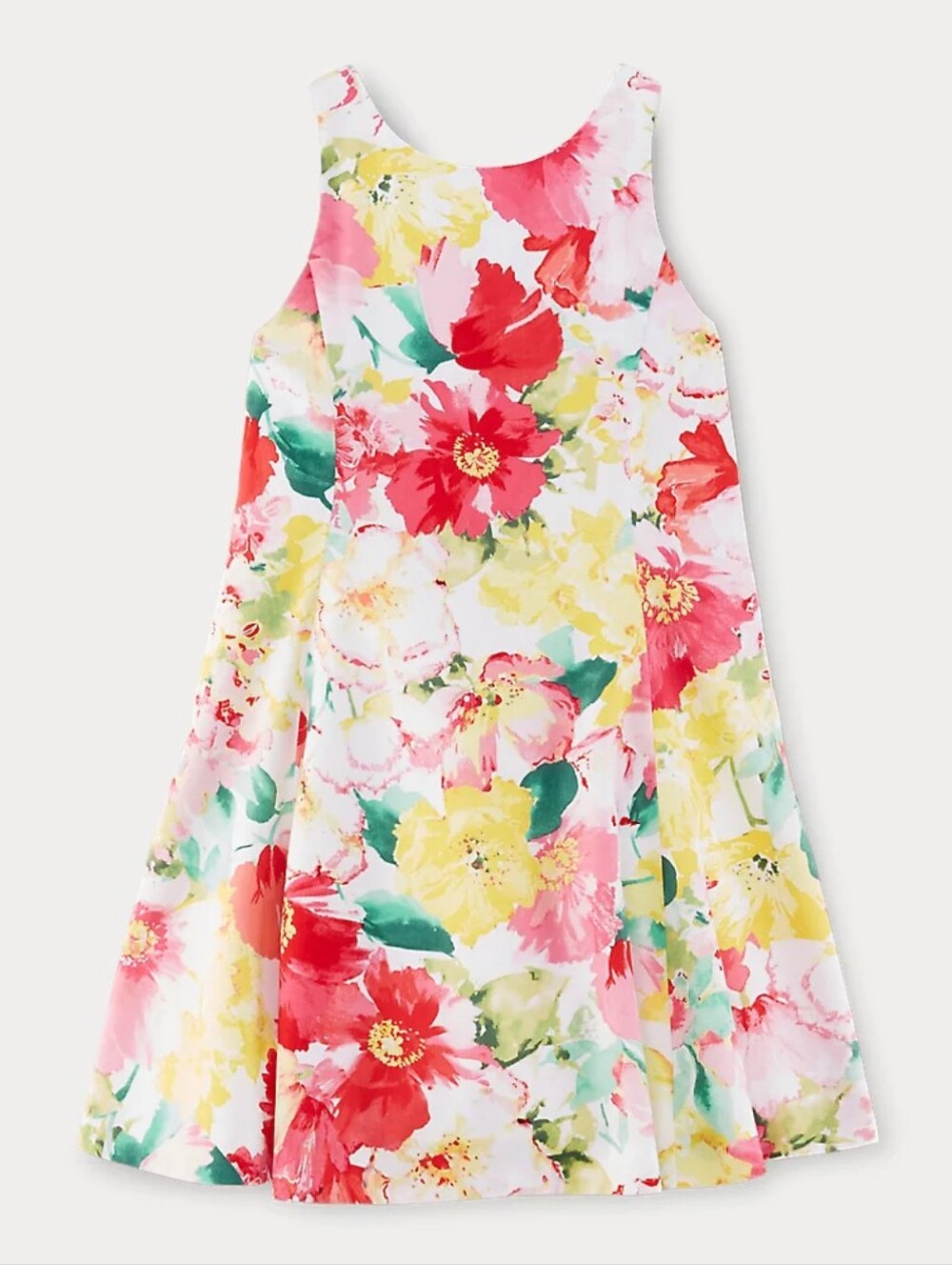 Polo Ralph Lauren Girls Floral Cotton Sateen Dress Pink/White Multi Size 6X